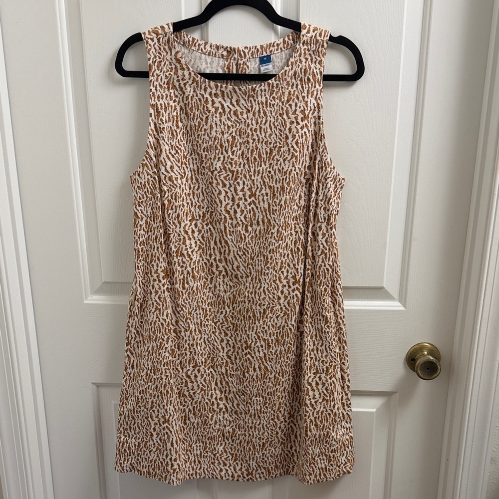 Old Navy Tan Animal Print Mini Dress